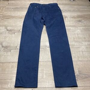 Line of Trade Mens 33x34 Navy Blue Cotton Stretch Straight Leg Chino Pants